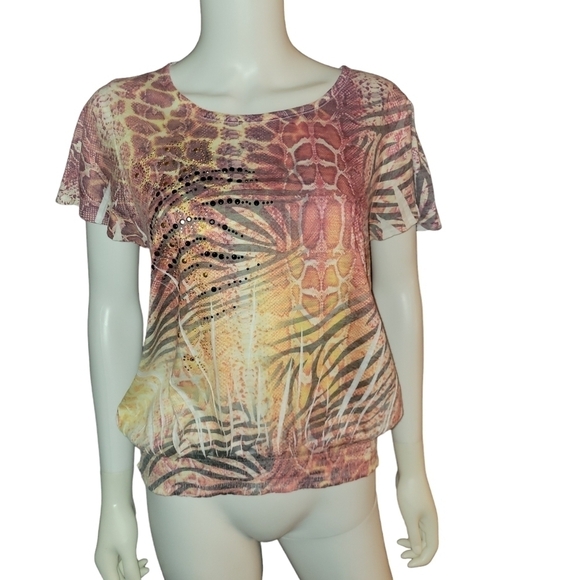 Kiara Tops - Kiara Top M Metallic Snake print